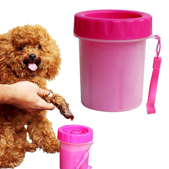 Pet Antiseptic Products Silicone Wash Feet Cleaning Cup Size: S(Red)-garmade.com