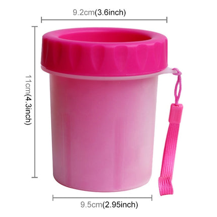 Pet Antiseptic Products Silicone Wash Feet Cleaning Cup Size: S(Red)-garmade.com