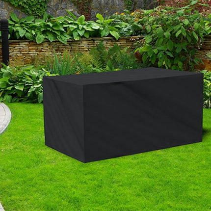 Anti-UV Waterproof Dust-proof 210D Oxford Cloth Folding Table Chairs Protective Cover Outdoor Furniture Set Cover, Size: 270*180*89cm(Black)-garmade.com
