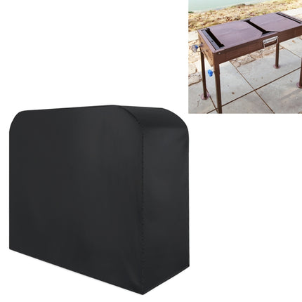 Anti-UV Waterproof Dust-proof 210D Oxford Cloth Folding BBQ Protective Cover Outdoor Gas Charcoal Electric Barbeque Grill Cover, Size: 145*61*117cm(Black)-garmade.com