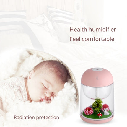 Imycoo WT602 2W Portable Mini Micro Landscape Design USB Charge Aromatherapy Air Humidifier with LED Colorful Light, Water Tank Capacity: 180ml, DC 5V(Pink)-garmade.com
