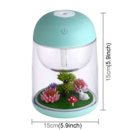 Imycoo WT602 2W Portable Mini Micro Landscape Design USB Charge Aromatherapy Air Humidifier with LED Colorful Light, Water Tank Capacity: 180ml, DC 5V(Green)-garmade.com