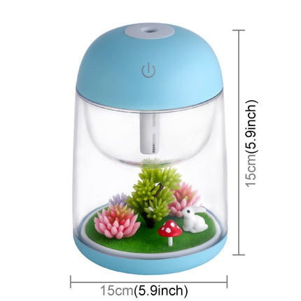 Imycoo WT602 2W Portable Mini Micro Landscape Design USB Charge Aromatherapy Air Humidifier with LED Colorful Light, Water Tank Capacity: 180ml, DC 5V(Blue)-garmade.com