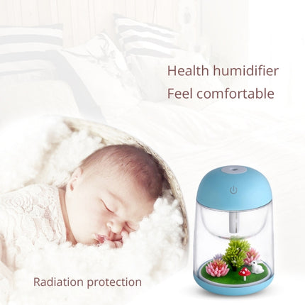 Imycoo WT602 2W Portable Mini Micro Landscape Design USB Charge Aromatherapy Air Humidifier with LED Colorful Light, Water Tank Capacity: 180ml, DC 5V(Blue)-garmade.com