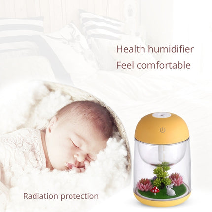 Imycoo WT602 2W Portable Mini Micro Landscape Design USB Charge Aromatherapy Air Humidifier with LED Colorful Light, Water Tank Capacity: 180ml, DC 5V(Yellow)-garmade.com