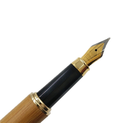 School Office Extra Fine Nib Transparent Piston Bamboo Fountain Ink Pen-garmade.com