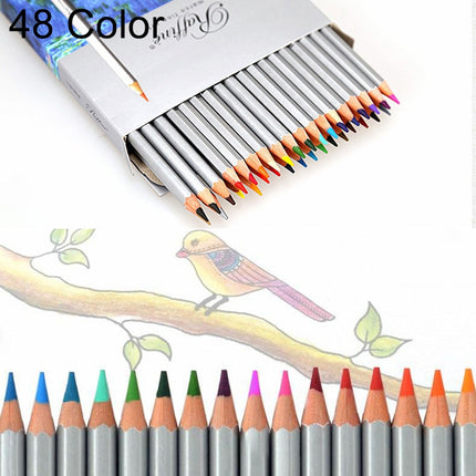 Professional Art Sketch Coloring Books Drawing Vibrant Colors 48-color Wooden Colored Pencils Set-garmade.com