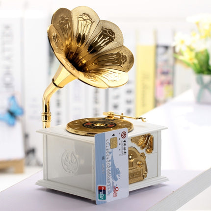 Retro Phonograph Style Jewelry Sky City Music Box Home Decoration, Random Color Delivery-garmade.com