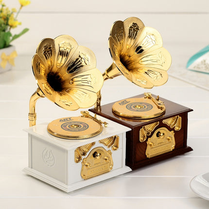 Retro Phonograph Style Jewelry Sky City Music Box Home Decoration, Random Color Delivery-garmade.com