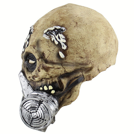 Halloween Festival Party Latex Biochemical Gas Mask Skeleton Frightened Mask Headgear-garmade.com
