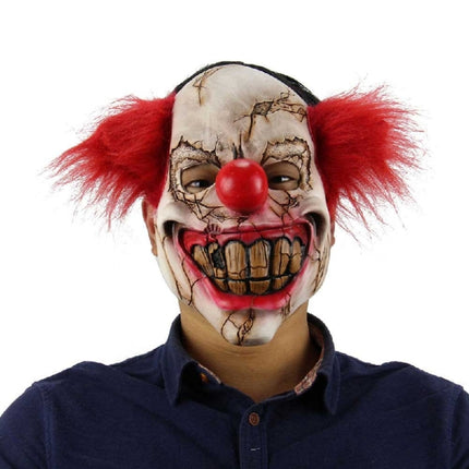 Halloween Festival Party Latex Bald Clown Frightened Mask-garmade.com