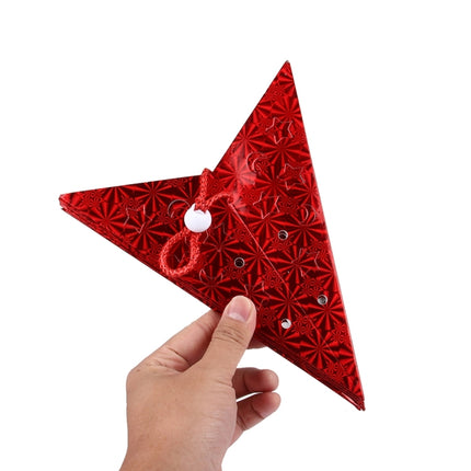 30cm Diagonal (Full Extended) Christmas Decoration 3D Holographic Paper Pentagram, Random Color Delivery-garmade.com