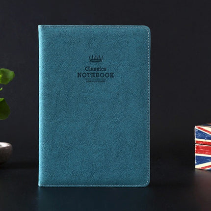 A5100 Pages Leather Soft Cover Notebook A5100 Pages Leather Soft Cover Notebook Pocket Memo(Blue)-garmade.com