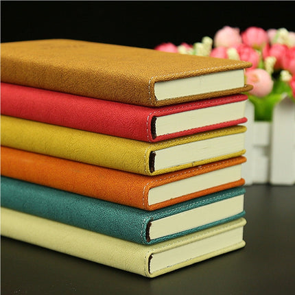A5100 Pages Leather Soft Cover Notebook A5100 Pages Leather Soft Cover Notebook Pocket Memo(Blue)-garmade.com