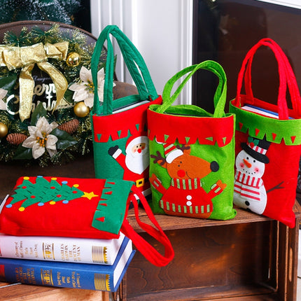 Christmas Dinner Table Decoration Candy Bag, Thickened Non-woven Fabric Kids Gifts Bags, Random Color Delivery-garmade.com