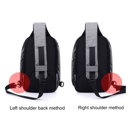 Multi-Function Portable Casual Chest Bag Outdoor Sports Anti-theft Shoulder Bag with External USB Charging Interface for Men / Women (Purple)-garmade.com