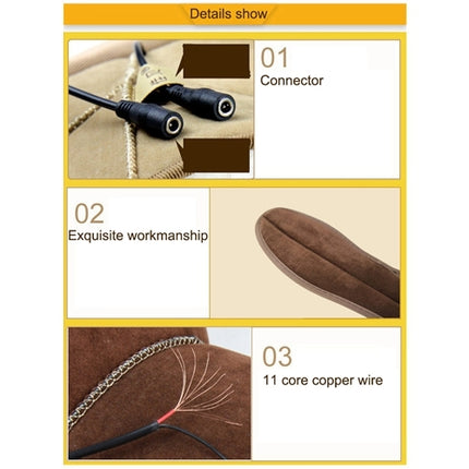 USB Electric Powered Heated Insoles Keep Feet Warm Pad with USB Cable, Size: 245-250mm(Brown)-garmade.com