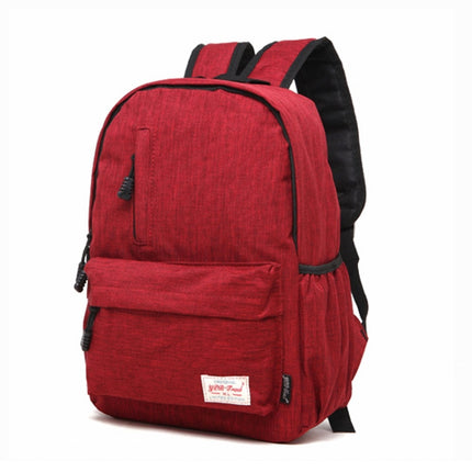 Universal Multi-Function Canvas Laptop Computer Shoulders Bag Leisurely Backpack Students Bag, Big Size: 42x29x13cm, (Red)-garmade.com