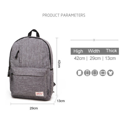 Universal Multi-Function Canvas Laptop Computer Shoulders Bag Leisurely Backpack Students Bag, Big Size: 42x29x13cm, (Red)-garmade.com
