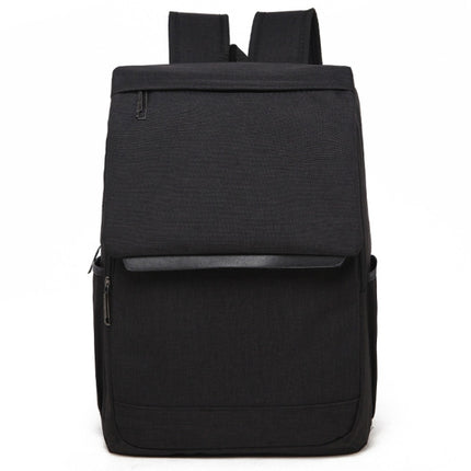 Universal Multi-Function Canvas Laptop Computer Shoulders Bag Leisurely Backpack Students Bag, Size: 42x30x12cm (Black)-garmade.com
