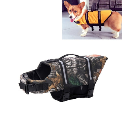 Pet Saver Dog Reflective Stripes Life Vest Jacket for Swimming Boating Surfing, Size: XS (Camouflage)-garmade.com