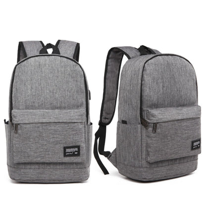 Universal Multi-Function Oxford Cloth Laptop Shoulders Bag Backpack with External USB Charging Port, Size: 45x31x16cm (Grey)-garmade.com
