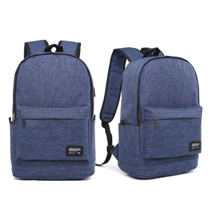 Universal Multi-Function Oxford Cloth Laptop Shoulders Bag Backpack with External USB Charging Port, Size: 45x31x16cm (Blue)-garmade.com