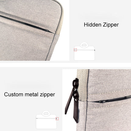 Breathable Wear-resistant Shoulder Handheld Zipper Laptop Bag (Navy Blue)-garmade.com
