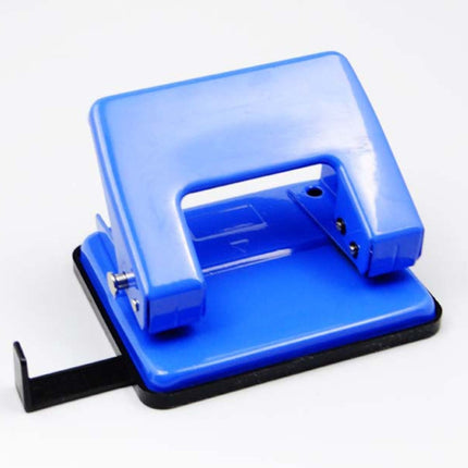 Fashion Portable Mini Office School Double Hole Punching Machine Manual Drilling(Blue)-garmade.com