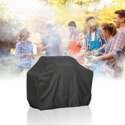 Outdoor Anti-UV Waterproof Dust-proof 210D Oxford Cloth BBQ Square Protective Bag Charcoal Barbeque Grill Cover, Size: 100x60x150cm(Black)-garmade.com
