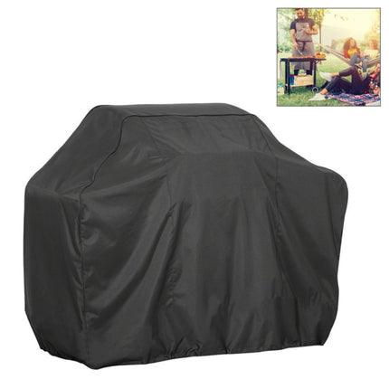 Outdoor Anti-UV Waterproof Dust-proof 210D Oxford Cloth BBQ Square Protective Bag Charcoal Barbeque Grill Cover, Size: 145x61x117cm(Black)-garmade.com
