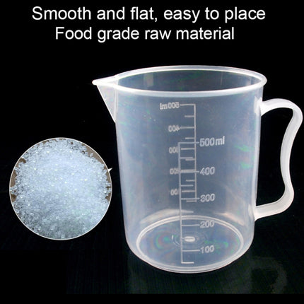 500ml Thin Section PP Plastic Flask Digital Measuring Cup Cylinder Scale Measure Glass Lab Laboratory Tools(Transparent)-garmade.com