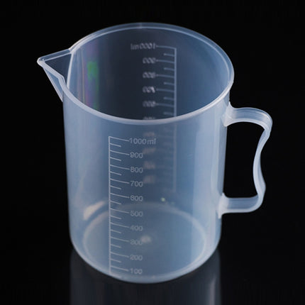 1000ml Thin Section PP Plastic Flask Digital Measuring Cup Cylinder Scale Measure Glass Lab Laboratory Tools (Transparent)-garmade.com