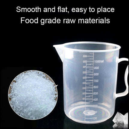 1000ml Thin Section PP Plastic Flask Digital Measuring Cup Cylinder Scale Measure Glass Lab Laboratory Tools (Transparent)-garmade.com