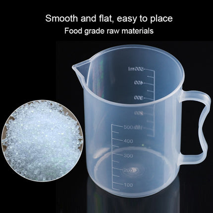 500ml PP Plastic Flask Digital Measuring Cup Cylinder Scale Measure Glass Lab Laboratory Tools(Transparent)-garmade.com