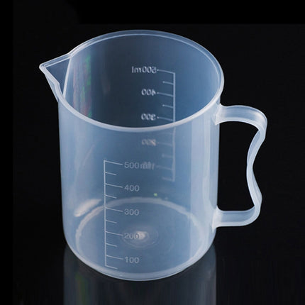 500ml PP Plastic Flask Digital Measuring Cup Cylinder Scale Measure Glass Lab Laboratory Tools(Transparent)-garmade.com
