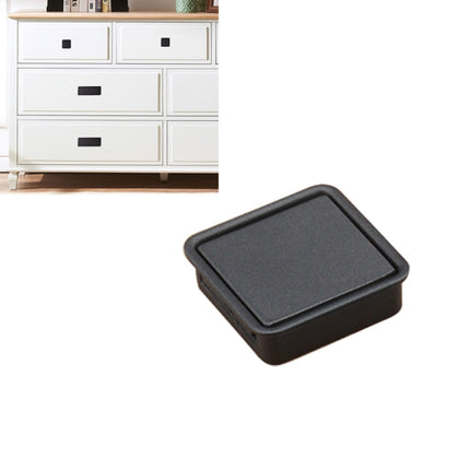 Simple Wardrobe Slotted Scrub Handle Concealed Recessed Drawer Invisible Handle, Single Hole (Black)-garmade.com