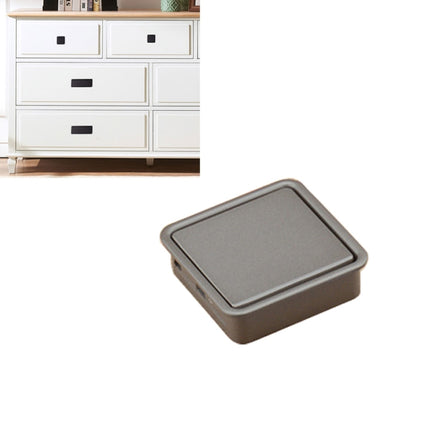 Simple Wardrobe Slotted Scrub Handle Concealed Recessed Drawer Invisible Handle, Single Hole (Grey)-garmade.com
