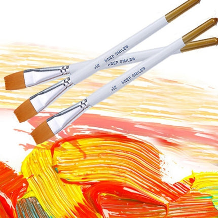 6 PCS Artists Oil Painting Brush Set Nylon Hair Wood Handle Acrylic Watercolor Pointed Tip Drawing Pen-garmade.com