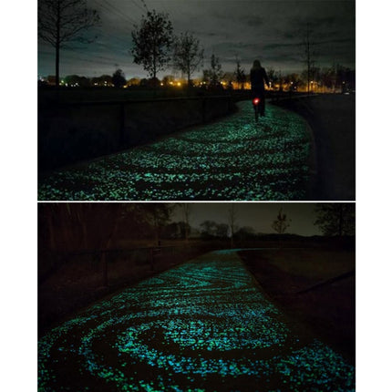 100 PCS Glow in The Dark Garden Pebbles for Walkways & Decoration and Plants Luminous Stones(Green)-garmade.com
