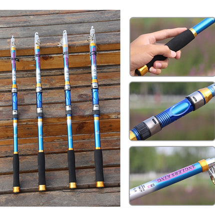 2.1m Carbon Pole Travel Portable Fishing Pole,Random Color Delivery-garmade.com