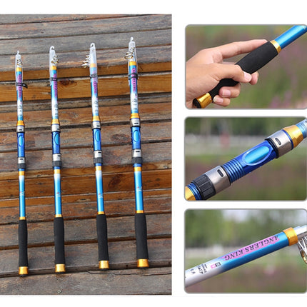 3.6m 12 Sections Carbon Pole Travel Portable Fishing Pole,Random Color Delivery-garmade.com