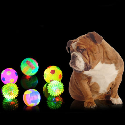 Dog Toy Balls for Pets Color Pet Flashing Ball Glowing Elastic Ball Dog Toy Ball Rubber Acoustic Mimo Bite Toys , Small Size,Random Color Shape Delivery-garmade.com