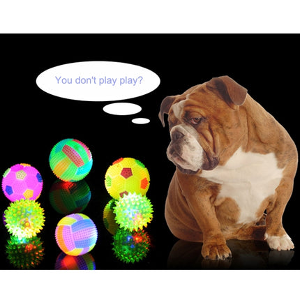 Dog Toy Balls for Pets Color Pet Flashing Ball Glowing Elastic Ball Dog Toy Ball Rubber Acoustic Mimo Bite Toys , Small Size,Random Color Shape Delivery-garmade.com
