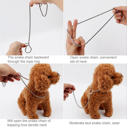 50cm x 3mm Pet P Chain Pet Collars Pet Neck Strap Dog Neckband Snake Chain Dog Chain Dog Collar-garmade.com