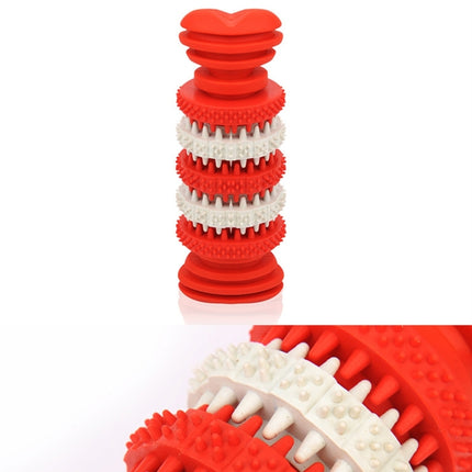 Dog Toy for Pets Tooth Cleaning Chewing Toys of Non-Toxic Soft Rubber , Small Size,Length:12cm(Red)-garmade.com
