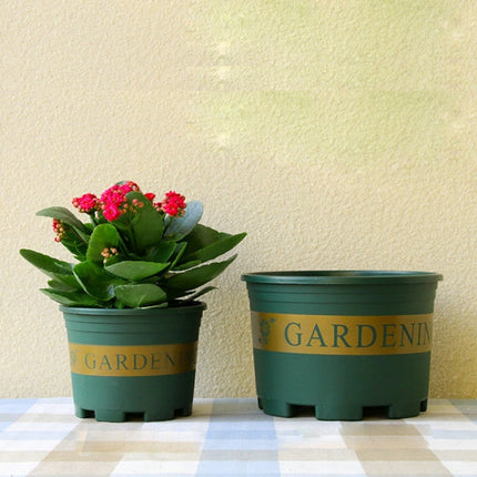 1 Gallon Flower Pots Plant Nursery Pots Plastic Pots Creative Gallons Pots with Tray,Size:17.5*16*16cm-garmade.com