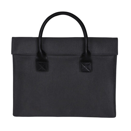 15.4 inch Universal Wearable Soft Handle Portable Laptop Tablet Bag (Black)-garmade.com
