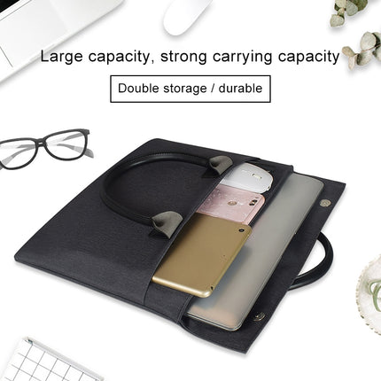 15.4 inch Universal Wearable Soft Handle Portable Laptop Tablet Bag (Black)-garmade.com