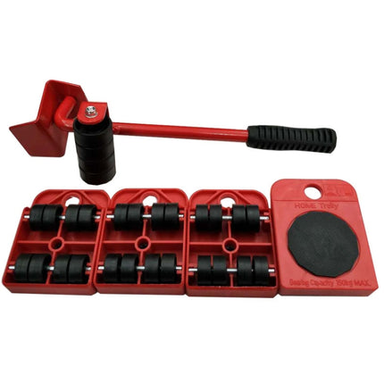 Heavy Furniture Home Trolley Lift And Move Slides Kit 4 Rollers & Furniture Lifter Mover Transport Set(Red)-garmade.com